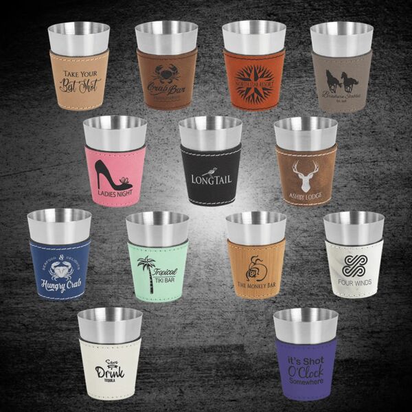 Blank Leatherette Shot Glasses Thumbnail