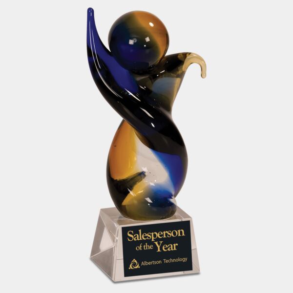 7 3/4" Twisted Body Art Glass Thumbnail