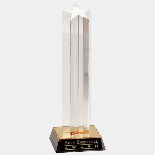 11" Single Star Column Acrylic with / Base Thumbnail