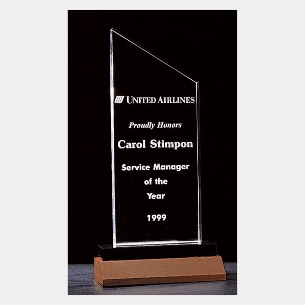 4 1/4" x 7 1/4" Zenith Series Acrylic with Acrylic Base and Base Thumbnail