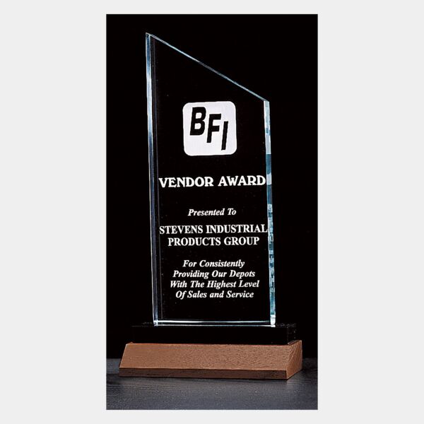 4 1/2" x 9 1/4" Zenith Series Jade Acrylic with Acrylic Base and Base Thumbnail