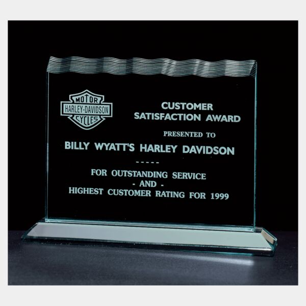 7 1/2" x 5 1/4" Tidal Series Jade Acrylic Award Thumbnail