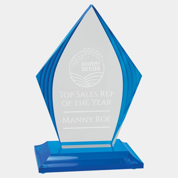 5 1/8" x 7 3/4" Flame Series Acrylic with Accented Upright and Base Thumbnail