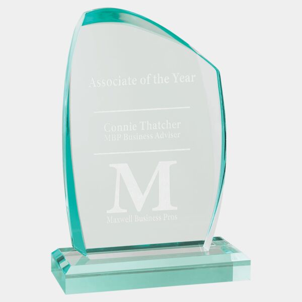 5" x 8 1/4" Tidal Series Jade Acrylic Award Thumbnail