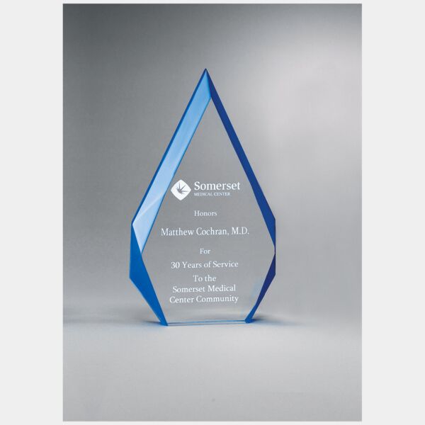 5 1/4" x 8 7/8" Flame Series Freestanding Acrylic with Accented Bevels Thumbnail