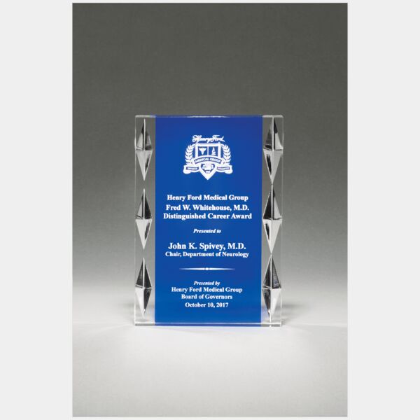 6" x 8" Freestanding Acrylic with Background and Carved Jewel Accents Thumbnail