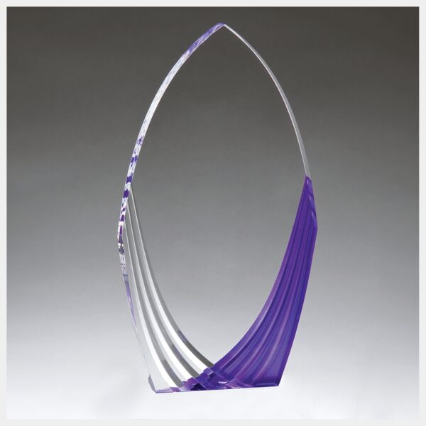9 3/4" Tidal Series Acrylic with Printed Violet Accent-Upright Only Thumbnail