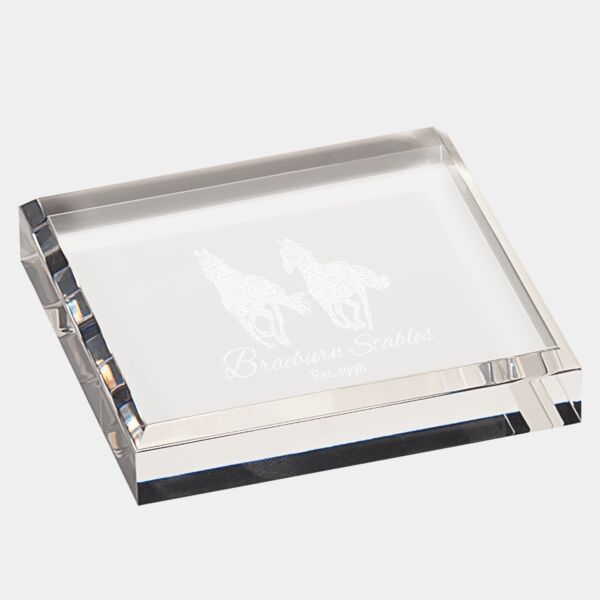 3 3/4" x 3 3/4" Acrylic Paperweight Thumbnail