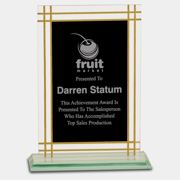 7 1/2" Contemporary Glass Full Border Award Thumbnail