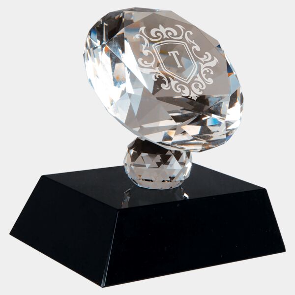 3 1/2" Crystal Diamond on Pedestal Base Thumbnail
