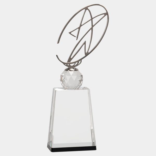 12" / Crystal Award with Metal Oval Star Thumbnail