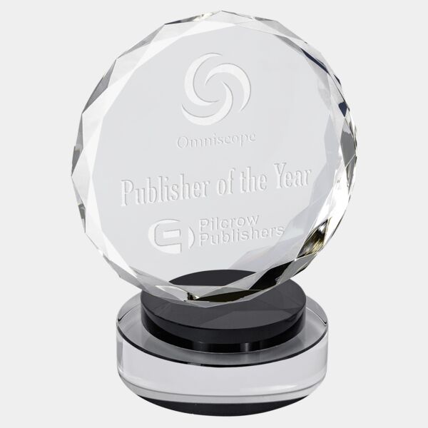 6" Round Facet Crystal on & Round Base Thumbnail