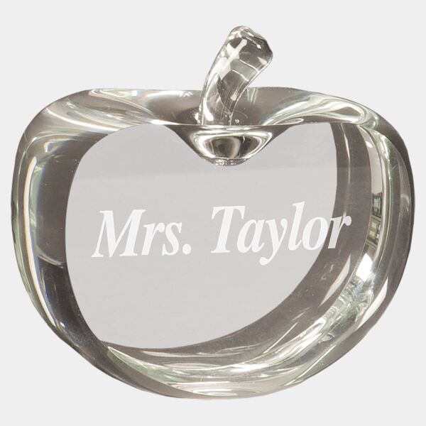 3 1/2" x 3 3/4" Flat Crystal Apple Thumbnail