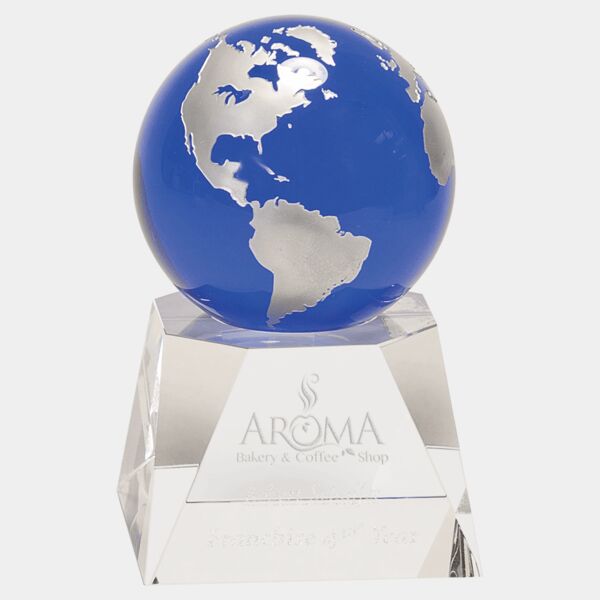 6 1/2" Crystal Globe on Crystal Base Thumbnail