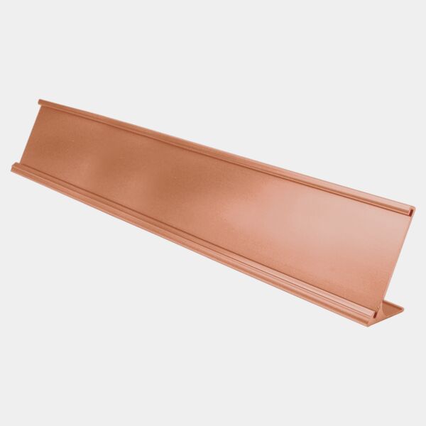 2" x 12", Polished , Kota Pro Aluminum Desk Holder, Fits 1/16" Thick Plastic Insert Thumbnail