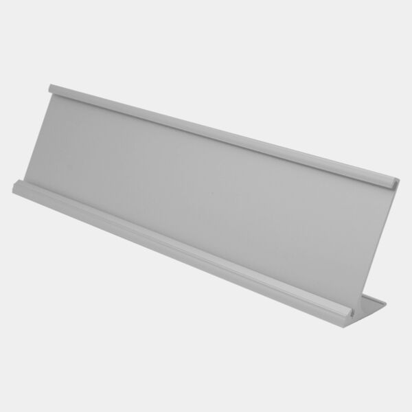 2" x 8", Satin , Kota Pro Aluminum Desk Holder, Fits 1/16" Thick Plastic Insert Thumbnail