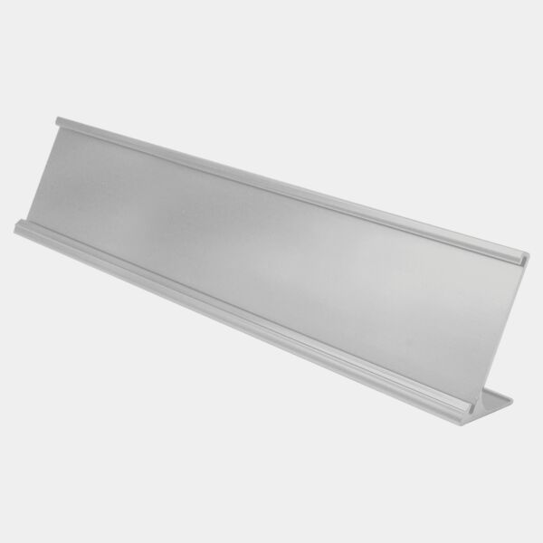 2" x 10", Satin , Kota Pro Aluminum Desk Holder, Fits 1/8" Thick Plastic Insert Thumbnail