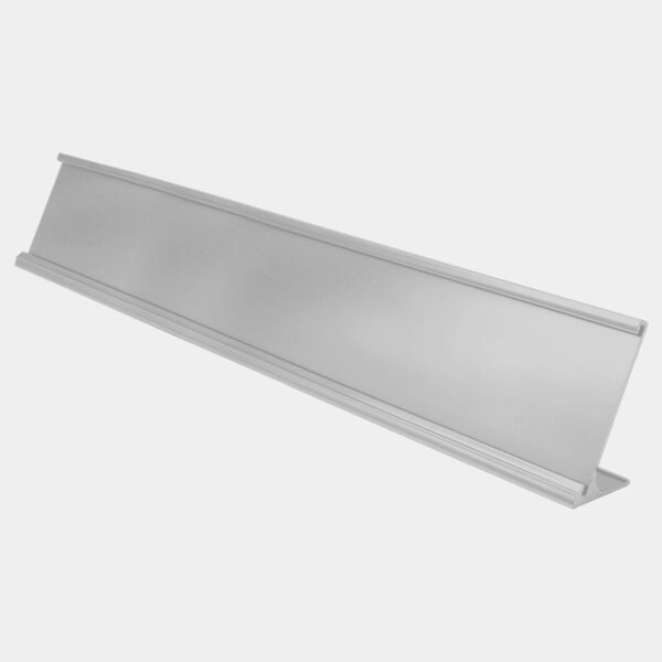 2" x 12", Satin , Kota Pro Aluminum Desk Holder, Fits 1/8" Thick Plastic Insert Thumbnail