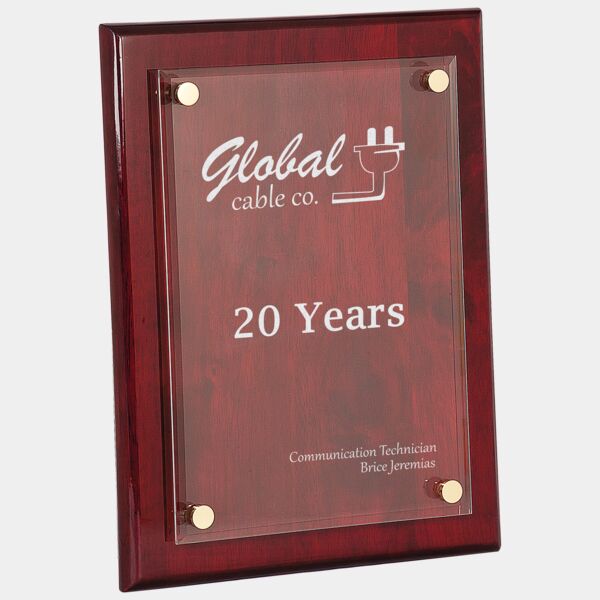 9" x 12" Piano Finish Floating Acrylic Plaque Thumbnail