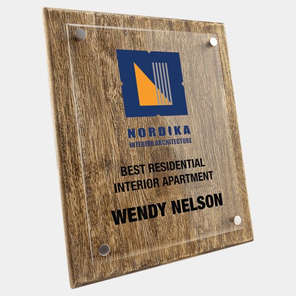 10 1/2" x 13" Barnwood Floating Acrylic Plaque Thumbnail