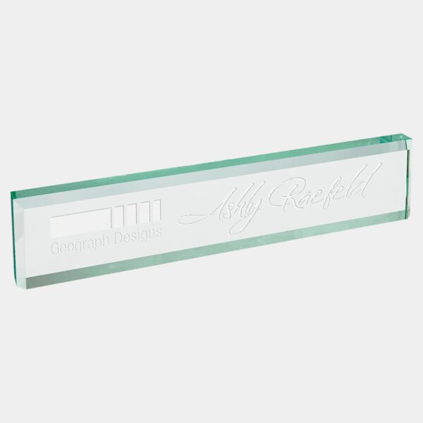 10" x 2" Jade Glass Desk Wedge Thumbnail
