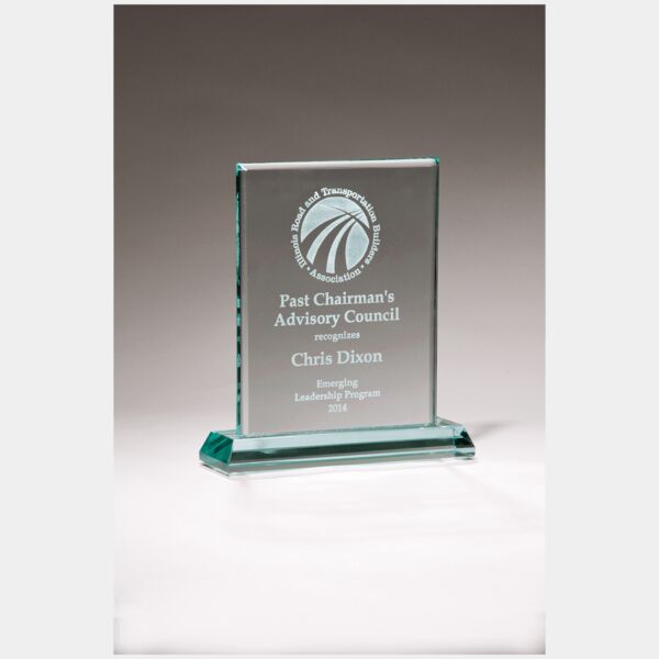 6" x 7" Premium Series Jade Glass Award Thumbnail