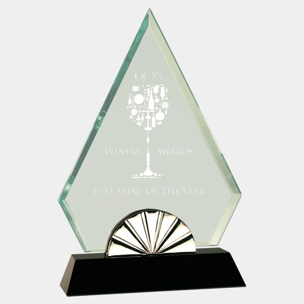 9" Diamond Horizon Glass with Base Thumbnail