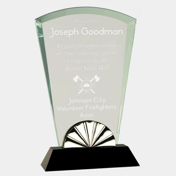 9" Fan Horizon Glass with Base Thumbnail