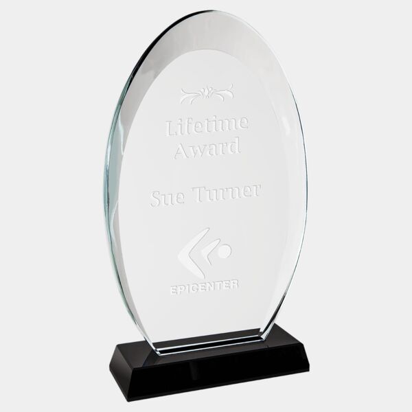 8 3/4" Oval Halo Glass with Base Thumbnail