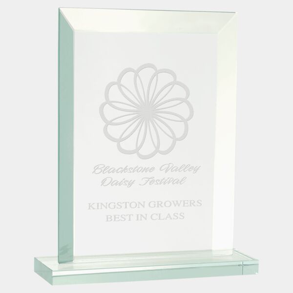 7" Rectangle Jade Glass Award Thumbnail