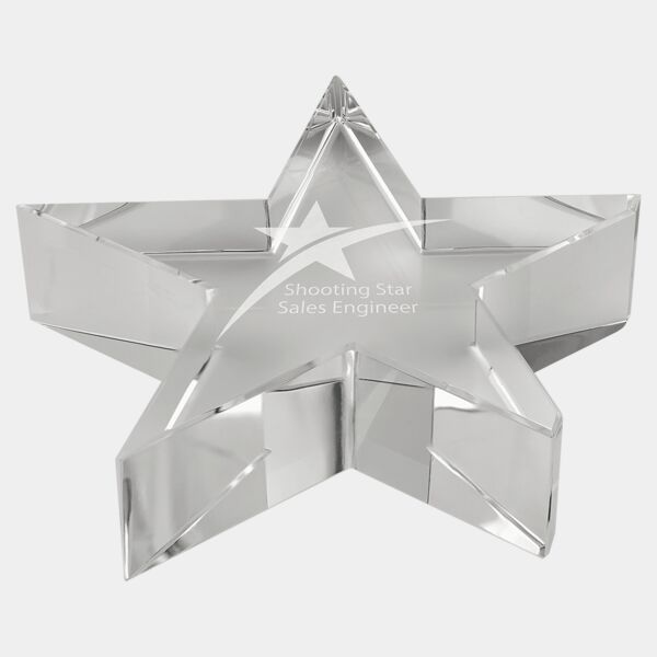 4 1/8" x 7/8" Thick Crystal Star Paperweight Thumbnail