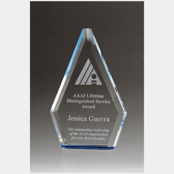 5 1/2" x 8" Flame Series Crystal Award with Accen ted Bottom Thumbnail