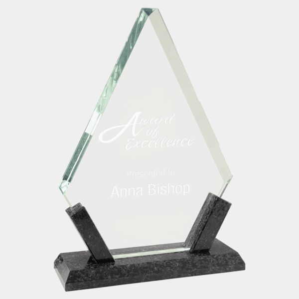 8 1/4" Diamond Glass with Marble Base Thumbnail