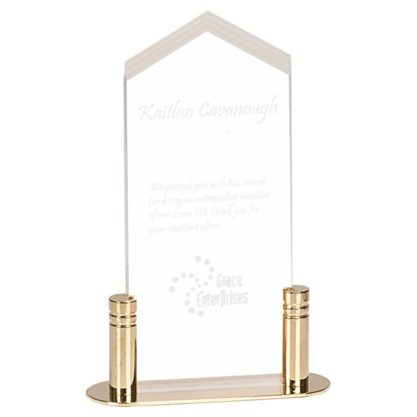 3" x 7" Frosted Arrow Pop-In Acrylic (Base not included) Thumbnail