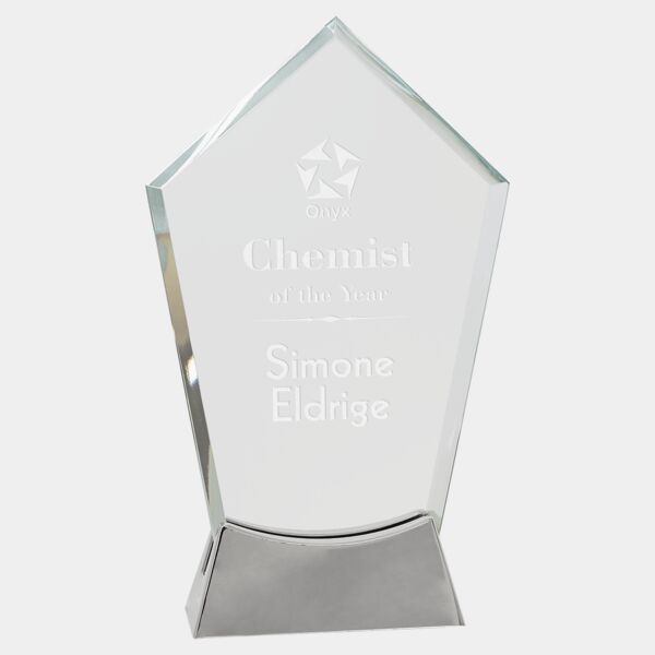 8 1/2" Peak Platinum Glass with Full Metal Base Thumbnail