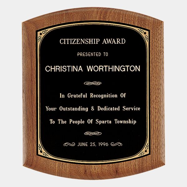 7 1/2" x 8 1/2" Coventry Series American Plaque with Border Laserable Brass Plate Thumbnail