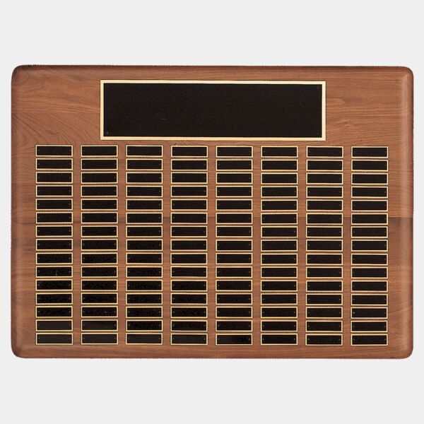 22" x 30"/Plates 7/8" x 2 3/4" American 120 Plate Perpetual Plaque with Brass Plated Steel Thumbnail