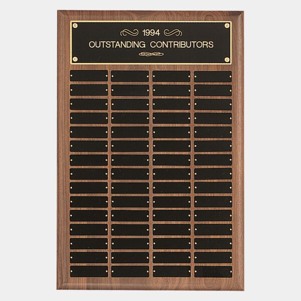 16" x 24"/Plates 1" x 3 1/4" American 60 Plate Perpetual Plaque with Brass Plates Thumbnail