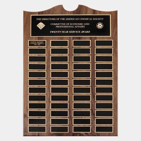 14" x 25"/Plates 1 1/2" x 3 3/4" American 36 Plate Perpetual Plaque with Brass Plates Thumbnail