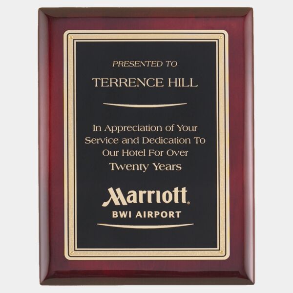 Airflyte Premium Piano Finish Plaque with Border LaserFX Plate Thumbnail