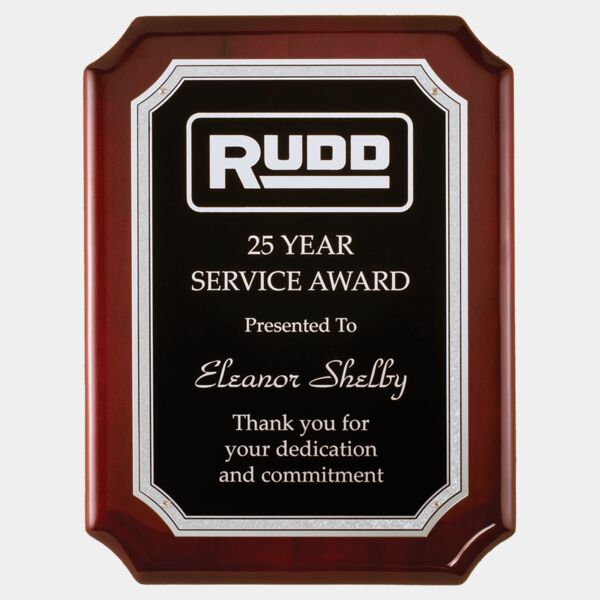 8" x 10 1/2" High Gloss Plaque with Florentine Border BlackTextured Plate Thumbnail