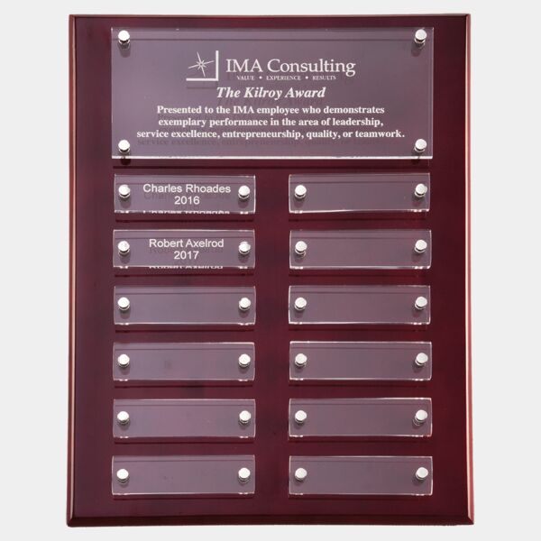 9x12 High Gloss Plaque with Acrylic Engraving Plates Thumbnail