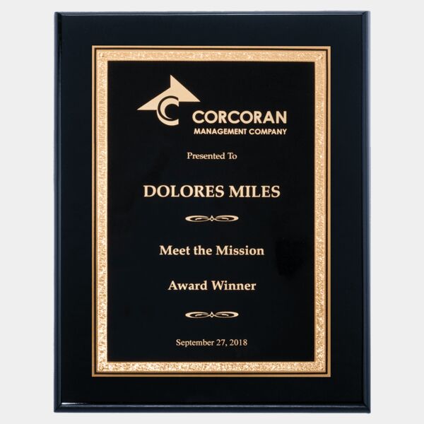 9" x 12" Airflyte High GLoss Plaque with Florentine Design LaserFX Plate Thumbnail