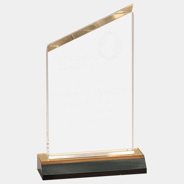 4 1/2" x 8" Reflection Beveled Peak Acrylic with 5 1/2" Mirror Base Thumbnail