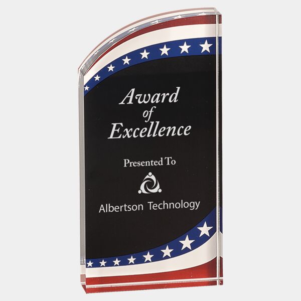 3 1/2" x 7" Stars & Stripes Rounded Acrylic Thumbnail