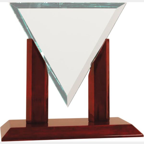 10" x 10" x 10" Diamond Triangle Jade Glass Replacement Blank Thumbnail