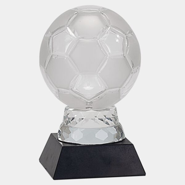 6 1/4" Glass Soccer Ball with Marble Base Thumbnail