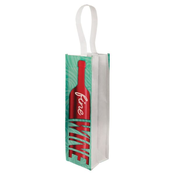 13 1/2" x 4" Sublimatable Wine Bag with 3 1/2" Gusset Thumbnail