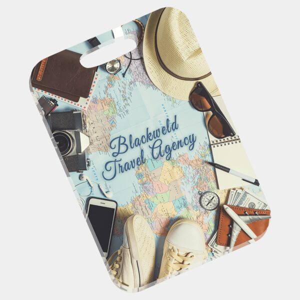 4" x 2.75 Unisub Acrylic Rectangle Bag Tag, 1 Sided Thumbnail