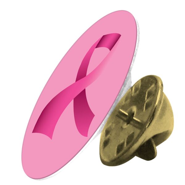 .875" Unisub Sublimatable Round Lapel Pin with Clasp Thumbnail